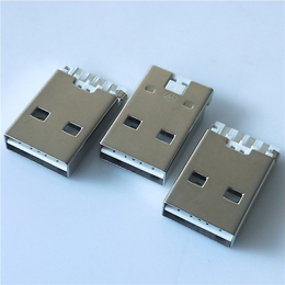 正反插 焊线式180度 USB双面插 盲插 带接地 白胶
