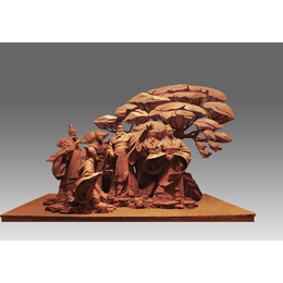北京金色麦田军事人物砂岩浮雕雕塑设计