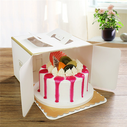 手提蛋糕盒生产厂家,【启智包装】*,白卡蛋糕盒