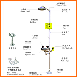 长沙拓孚TOF-组合式冲淋洗眼器