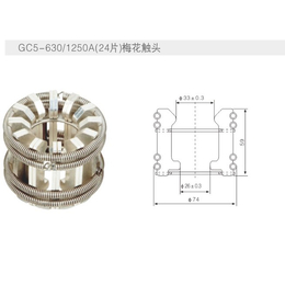 VS1手车式高压断路器24片梅花触头1250A缩略图