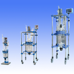 乾正仪器供应100L双层玻璃反应釜 高硼硅玻璃材质 医药化工