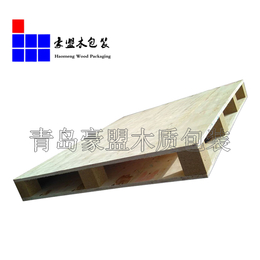 黄岛长江中路豪盟木质包装双面高墩胶合板木栈板 打托缠膜装卸缩略图