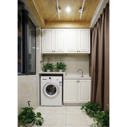 广州工厂*定制阳台洗衣机柜实木防水多层夹板定做衣柜橱柜团购
