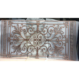 纯铜工艺制作镂空雕花护栏镜面钛金