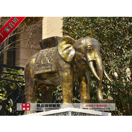 陕西铜大象雕塑-艾品雕塑-铜大象雕塑广场