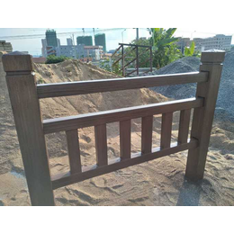 景区仿木栏杆扶手 池塘水泥仿木栏杆 混凝土树藤栏杆施工规范
