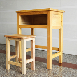 江西厂家实木单人课桌椅学生实木课桌凳批发
