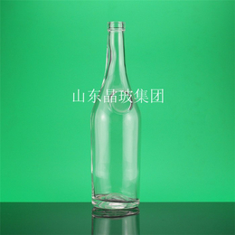 白山玻璃酒瓶_山东晶玻_磨砂玻璃酒瓶
