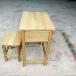 学生实木课桌椅单人课桌椅厂家