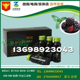 小规格玻璃瓶黑莓果汁原浆饮品ODM代工工厂