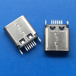 夹板1.0母座TYPEC12P插板立式USB母座二脚插板