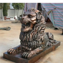 绍兴铜狮子|天顺雕塑|不锈钢铜狮子制作