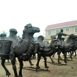 世隆雕塑公司-商人骑骆驼雕塑
