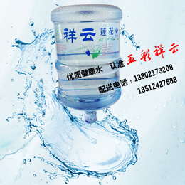 天津五彩祥云纯净水(图)、桶装水批发商、东丽桶装水
