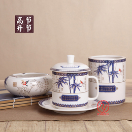 景德镇礼品陶瓷节节高升三件套茶具定制厂家缩略图
