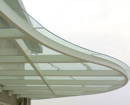安徽五松(图)-钢结构玻璃雨棚-六安玻璃雨棚
