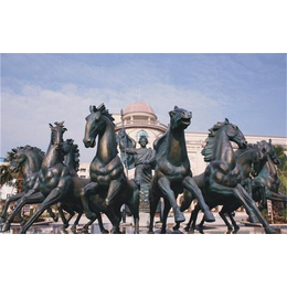 广场铜马雕塑,台湾铜马雕塑,博轩铜雕塑