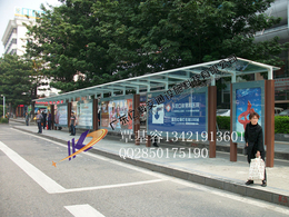 公交站台制作 不锈钢公交候车亭工程 线路站台站牌