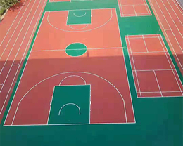 硅PU篮球场报价-忻州硅PU篮球场-绿健塑胶