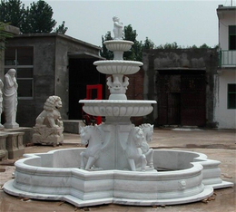 大型黄锈石喷泉哪家好-新疆大型黄锈石喷泉-实创雕塑