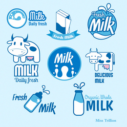 广东厂家*PVC牛奶标签 不干胶贴纸 耐低温 防水