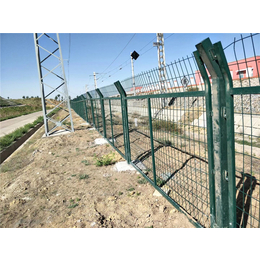公路双边铁丝框架护栏网 公路铁丝防撞双边丝围栏网