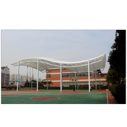 篮球场张拉膜遮阳棚加油站膜结构大棚广场景观张拉膜结构