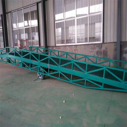 滁州10吨液压移动登车桥价格_强峰升降机品牌厂家(图)