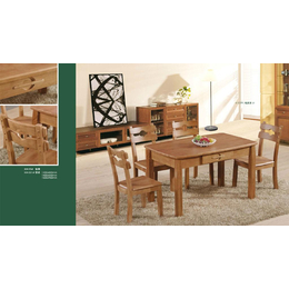 汇品轩橡木餐桌椅 全实木餐桌椅 XM-001#餐桌