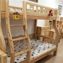 江西松木上下铺双层子母床 实木环保家具厂家定制 儿童高低床