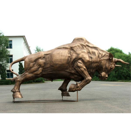 2米铜牛、铜雕塑厂质量保障(图)、2米铜牛摆件定制