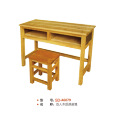 学生双人木质课桌椅