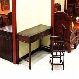 红木办公桌、【鑫华红木家具】做工精细、红木办公桌花梨