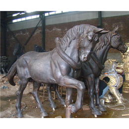 大型景观铜马雕塑-铜马-纯铜马铸造加工厂(查看)