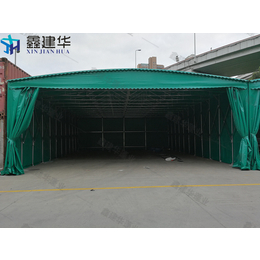 上海南江区大型仓库棚  伸缩推拉篷  电动蓬有什么优点呢
