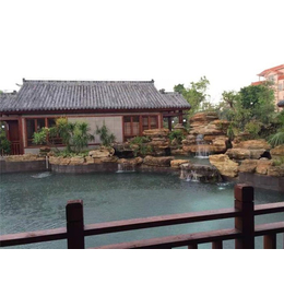 金碧林(多图)、祖庙锦鲤大型鱼池建造