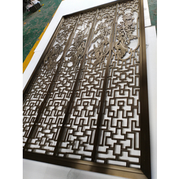 古典式青古铜铝板雕花屏风隔断   梅兰竹菊缩略图
