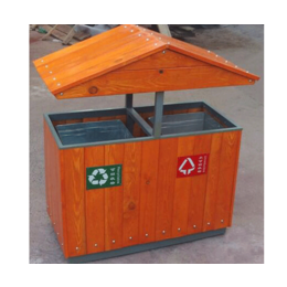 钢木垃圾桶,泉景轩木制品(在线咨询),垃圾桶