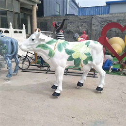 玻璃钢彩绘牛马雕塑|福州彩绘牛马雕塑|鑫森林雕塑