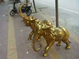 大象铜雕塑-汇丰铜雕-风水大象铜雕塑价格