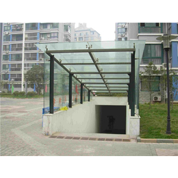 钢架玻璃雨棚-雨棚-南京得力嘉装饰