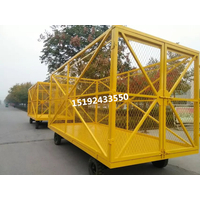 上海15T重型平板拖车图片优质带支脚雨棚平板拖车厂家直销集装板拖车 供应带护栏式平板拖车