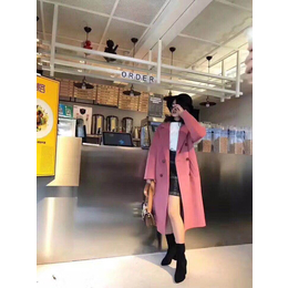 欧迪雅文2018冬时尚韩版双面羊绒大衣品牌女装折扣店进货渠道