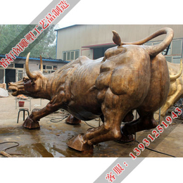 佳木斯铜牛雕塑、怡轩阁铜工艺品、华尔街铜牛雕塑厂