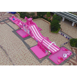 超大型滑梯道具粉红滑梯出租 厂家租赁的