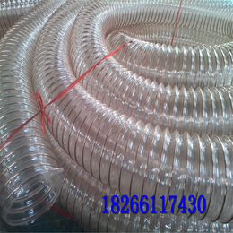 环保型透明色钢丝通风软管设备排风增强管耐老化PU钢丝管