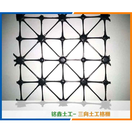 铭鑫工程材料(图),销售三向土工格栅,吉林三向土工格栅