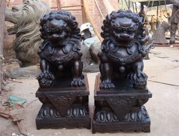 青海狮子铜雕塑-世隆雕塑公司-大型狮子铜雕塑厂家