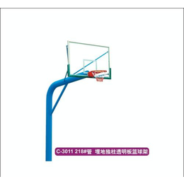 三沙固定篮球架|冀中体育公司|比赛方管固定篮球架定制